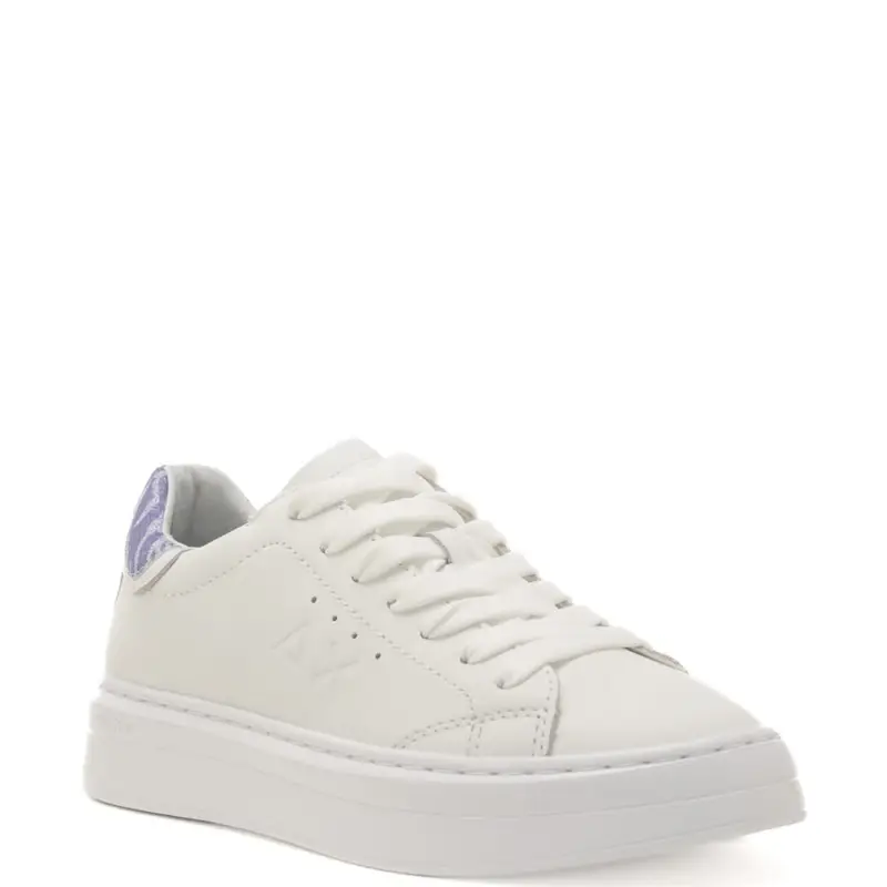 sneakers da donna grace leather con inserto animalier a contrasto sul retro bianco lilla miniatura 3