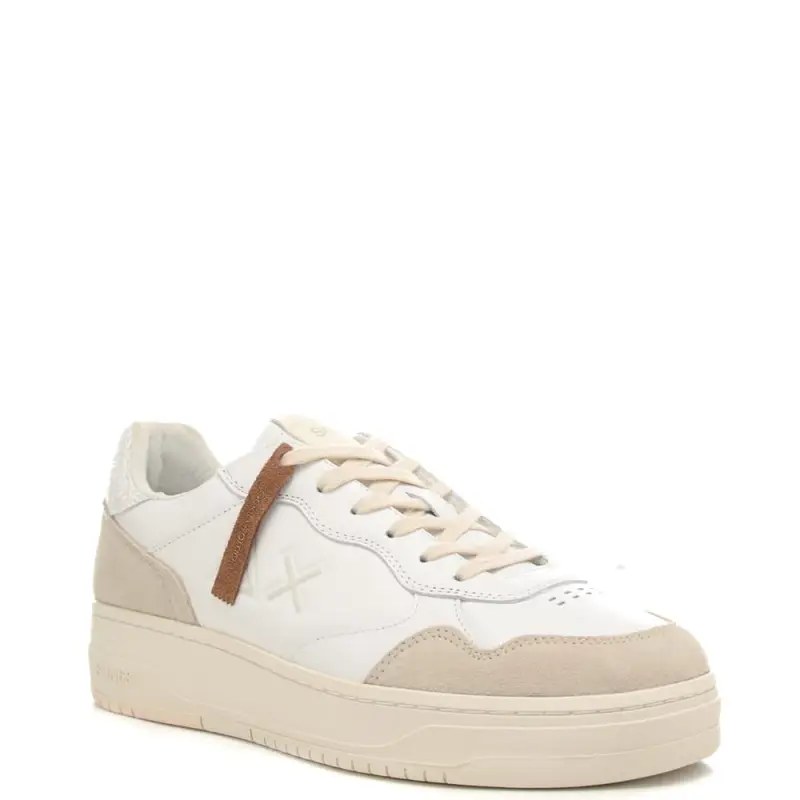 sneakers da uomo big basket con inserti in suede bianche miniatura 2