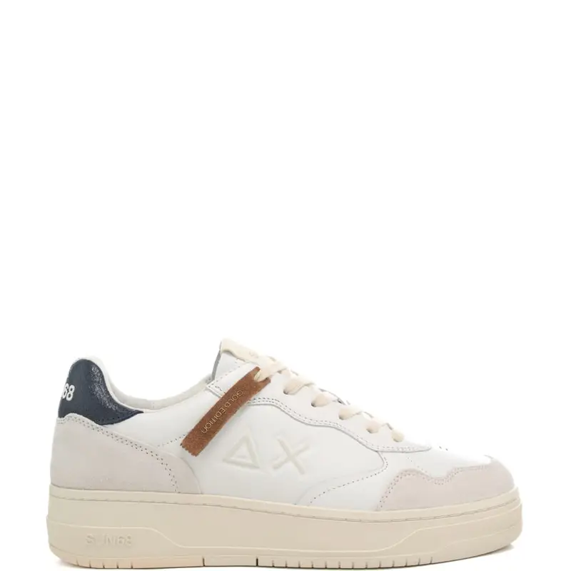 sneakers da uomo big basket con inserti in suede blu navy