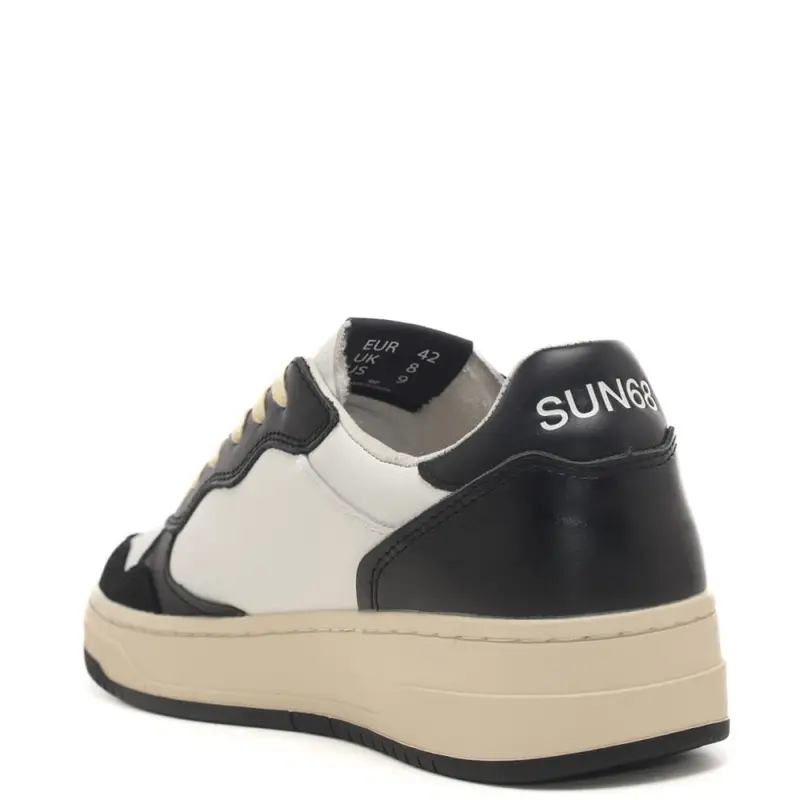 sneakers da uomo big basket in pelle con inserti in camoscio nere miniatura 2