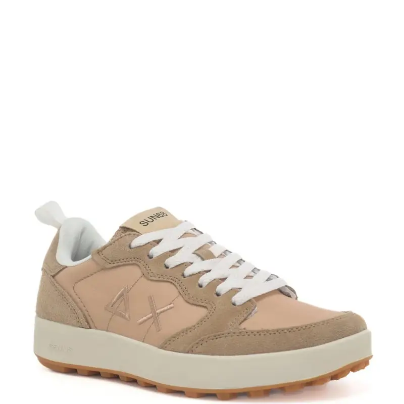 Sun68 sneakers da uomo genius con inserti in suede beige miniatura 2