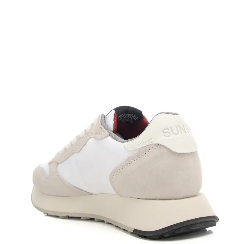 sneakers da uomo jaki bicolor con inserti in suede bianco miniatura 3