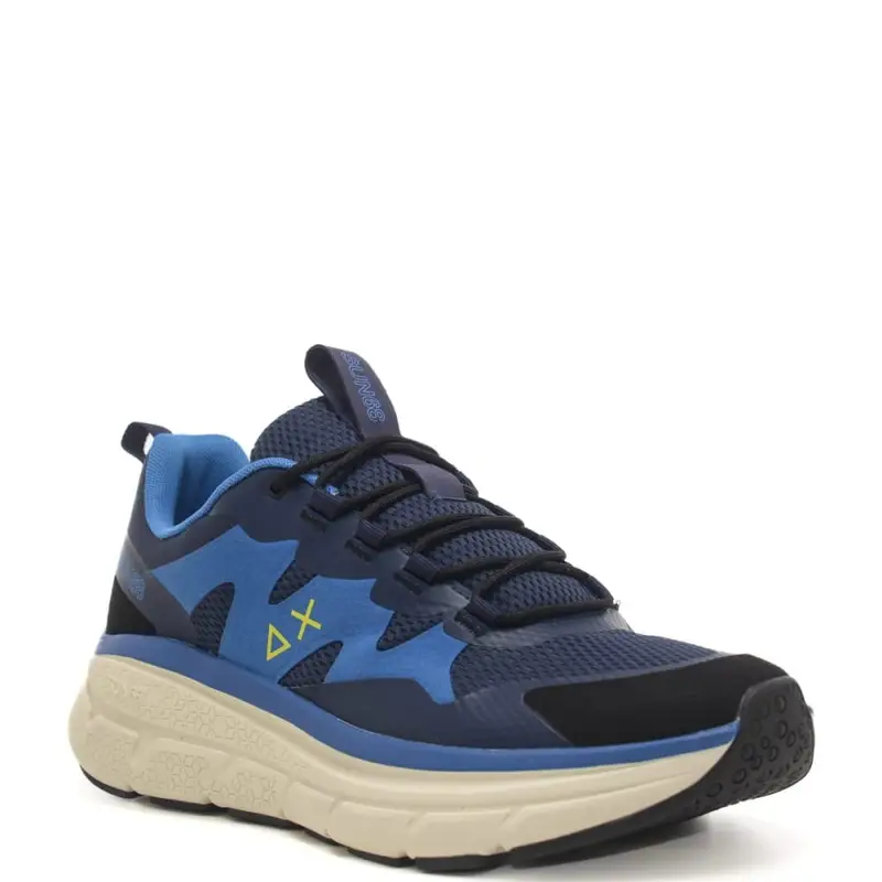 Sun68 sneakers da uomo jupiter sporty in tessuto blu navy miniatura 2