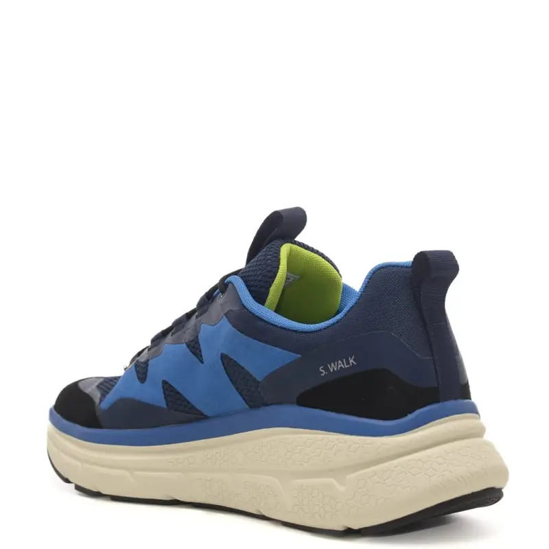 Sun68 sneakers da uomo jupiter sporty in tessuto blu navy miniatura 3