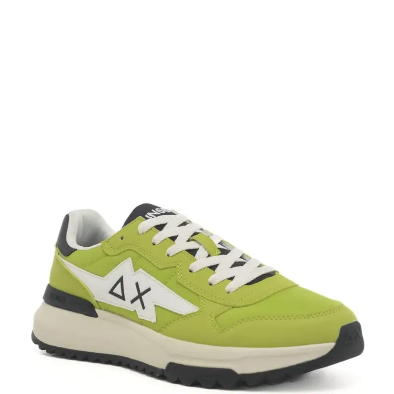 Sun68 sneakers da uomo niki 2.0 solid in tessuto giallo limone miniatura 2