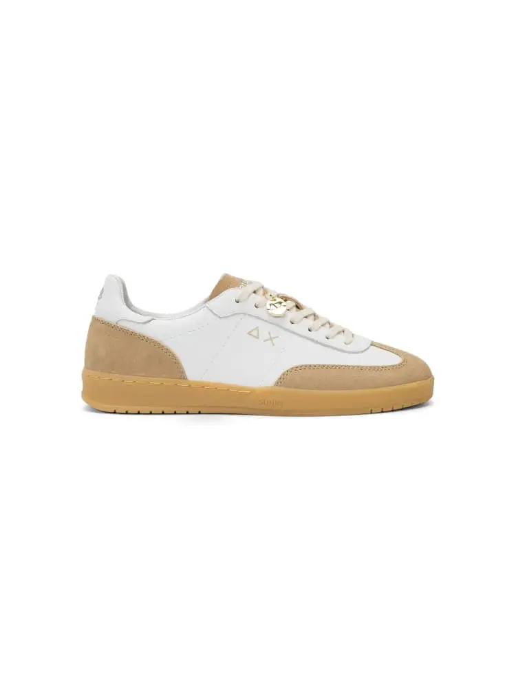 sneakers donna california leather bianca beige