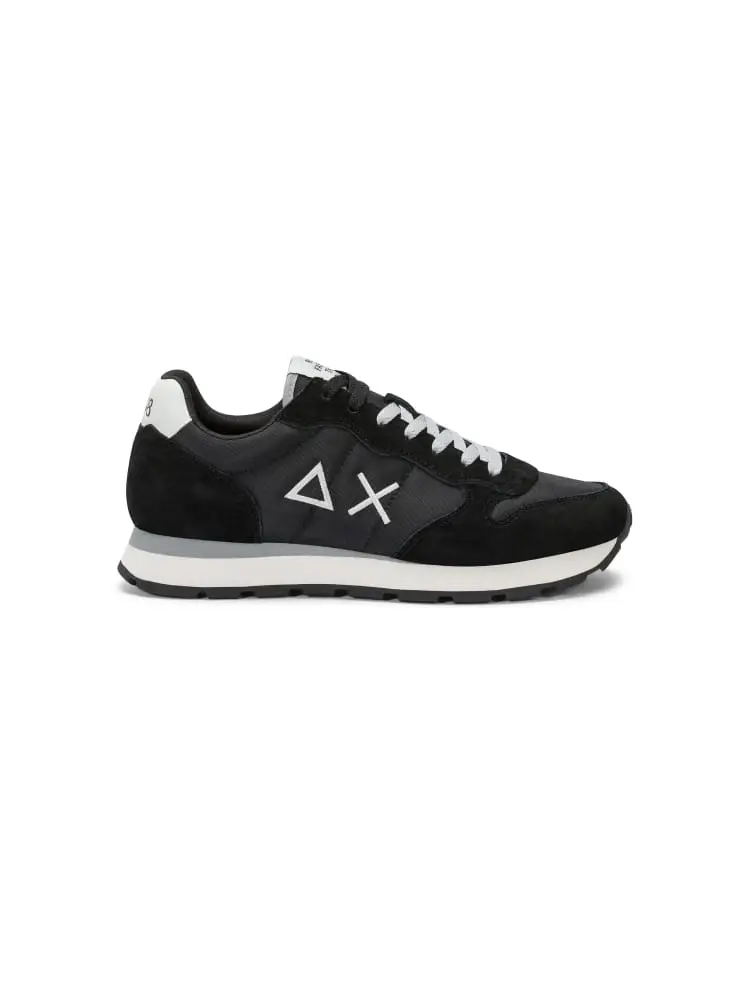 sneakers uomo tom in nylon e suede nero
