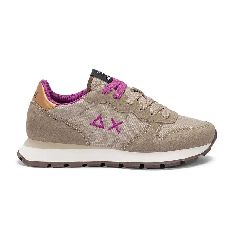 Sun 68 Ally Solid Mesh Beige Viola - Sneakers Donna EUR 41