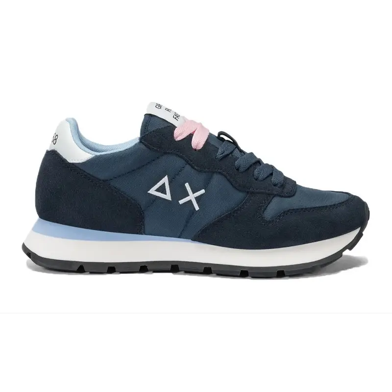 Sun 68 Ally Solid Nylon Navy Bianco - Sneakers Donna EUR 41