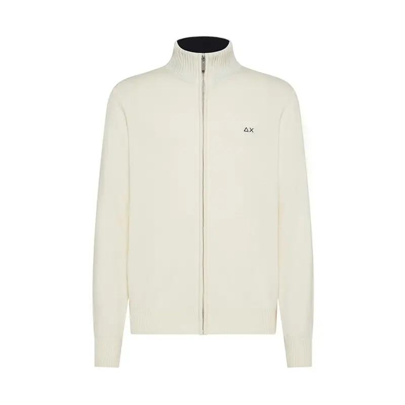 Sun 68 Maglia Maniche Lunghe Full Zip Panna Uomo S