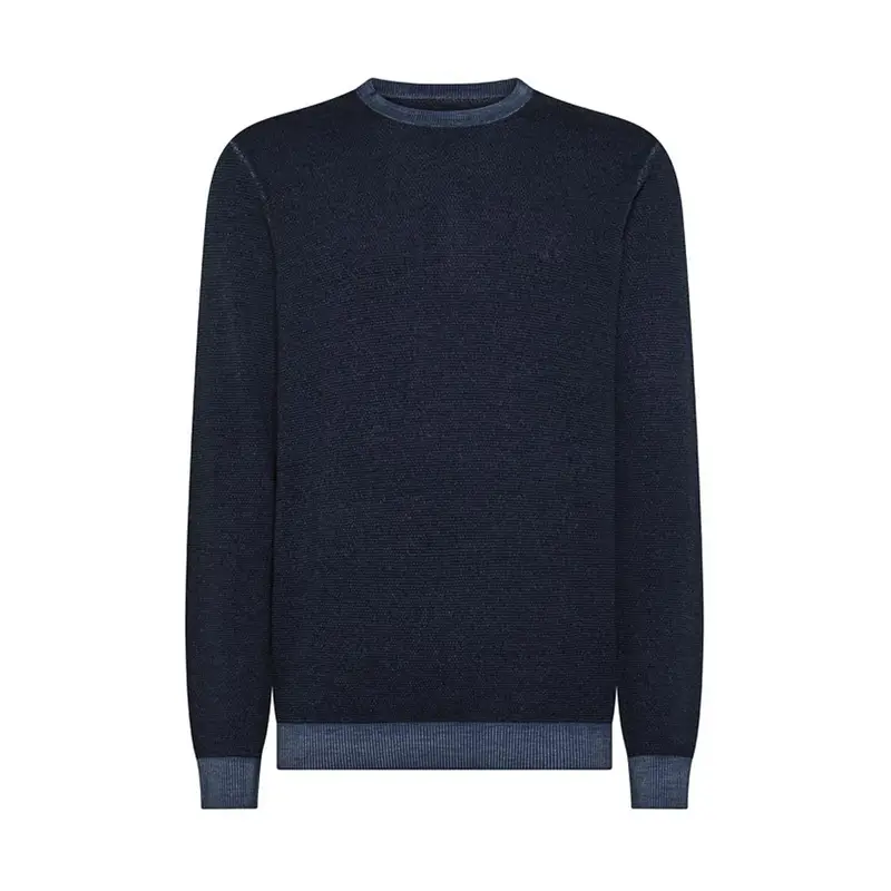 Sun 68 Maglia Maniche Lunghe Girocollo Blu Uomo M