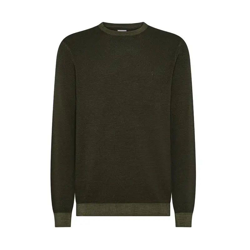 Sun 68 Maglia Maniche Lunghe Girocollo Verde Uomo M