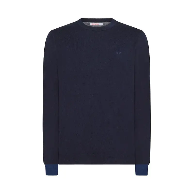 Sun 68 Maglioncino Con Toppe Contrast Blu Uomo S