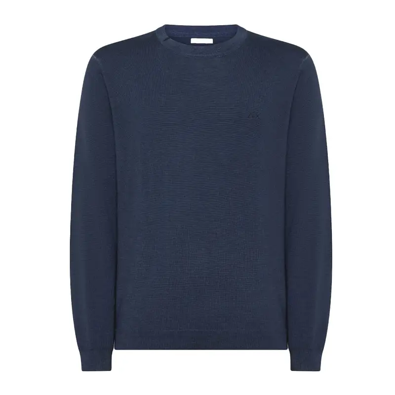 Sun 68 Maglioncino Giro Tinto In Capo Blu Uomo M