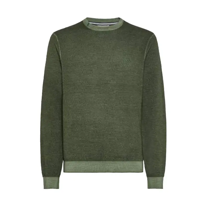 Sun 68 Maglioncino Girocollo Punto Riso Round Verde Uomo S