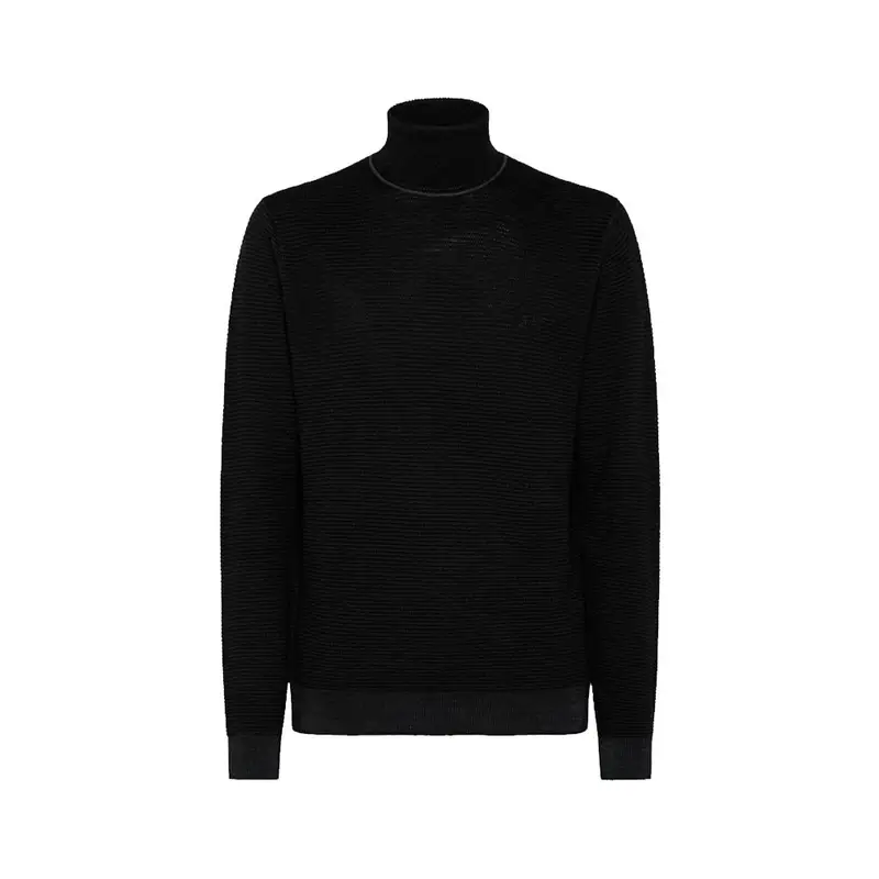 Sun 68 Maglione Dolcevita Lana 100% Nero Uomo L