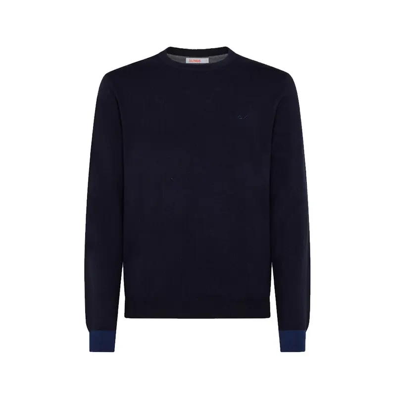 Sun 68 Maglione Girocollo Toppe Blu Uomo L
