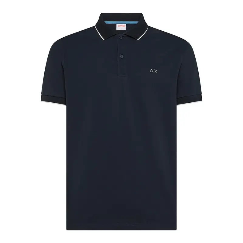 Sun 68 Polo Small Stripe Blu Uomo S