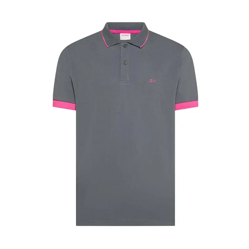 Sun 68 Polo Small Stripe Fluo Grigio Uomo L