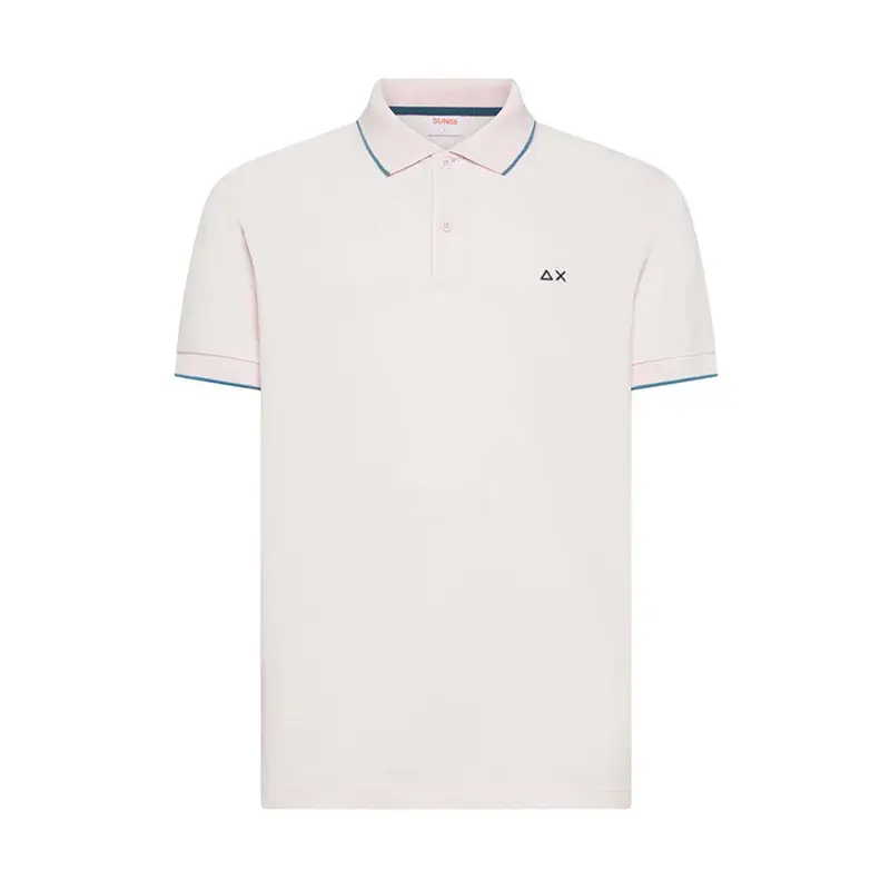 Sun 68 Polo Small Stripe Rosa Uomo XXL