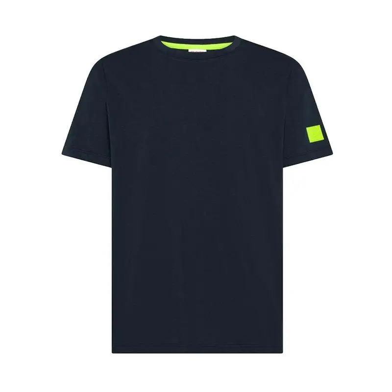 Sun 68 T-Shirt Logo Manica Blu Uomo L