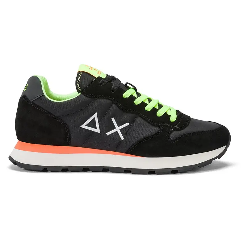 Sun 68 Tom Solid Nylon Fluo Nero Bianco Arancio - Sneakers Uomo EUR 40