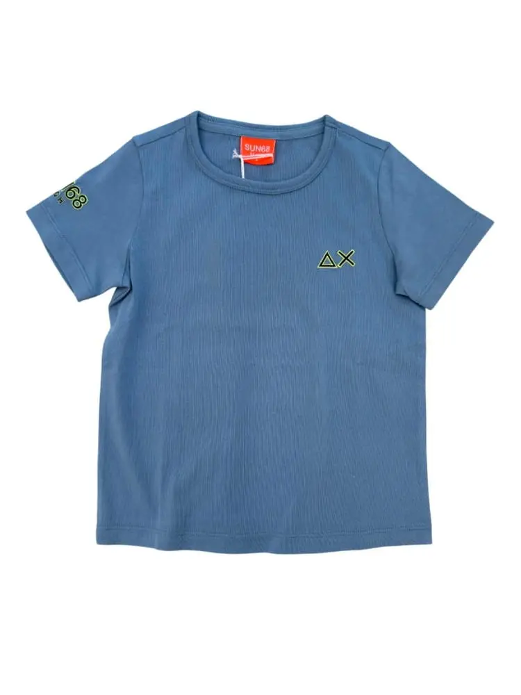 tshirt avio bambino logo fluo