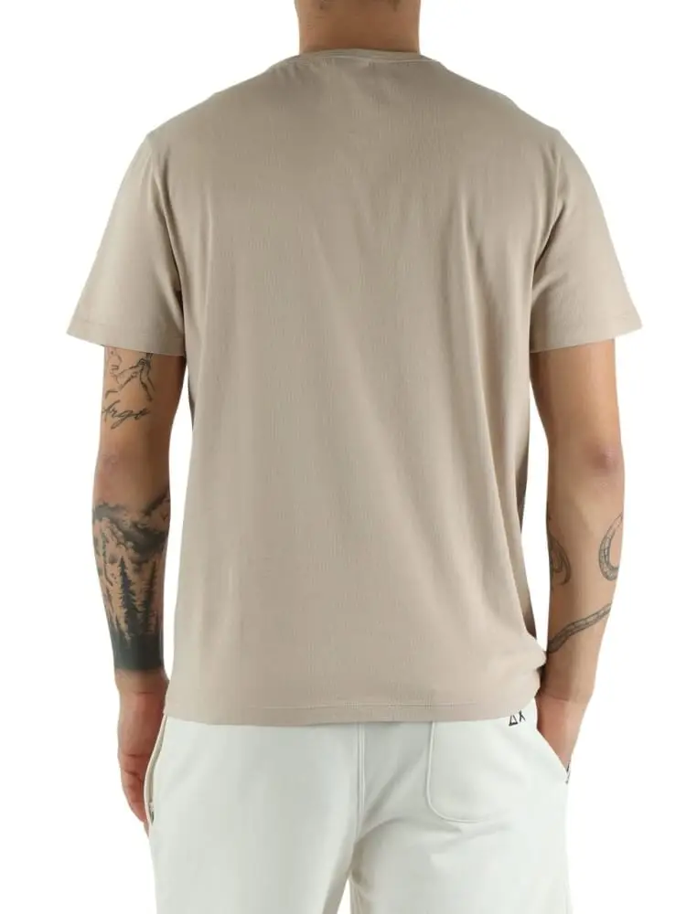 tshirt beige uomo mini logo sul petto miniatura 2