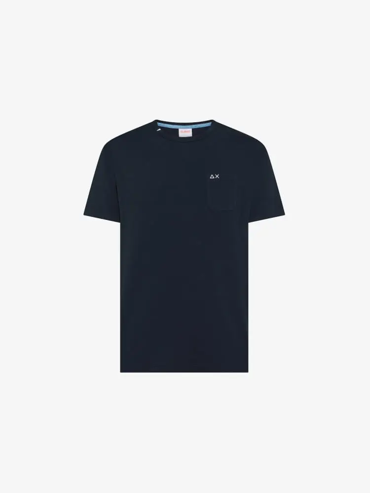 tshirt blu navy uomo mini logo