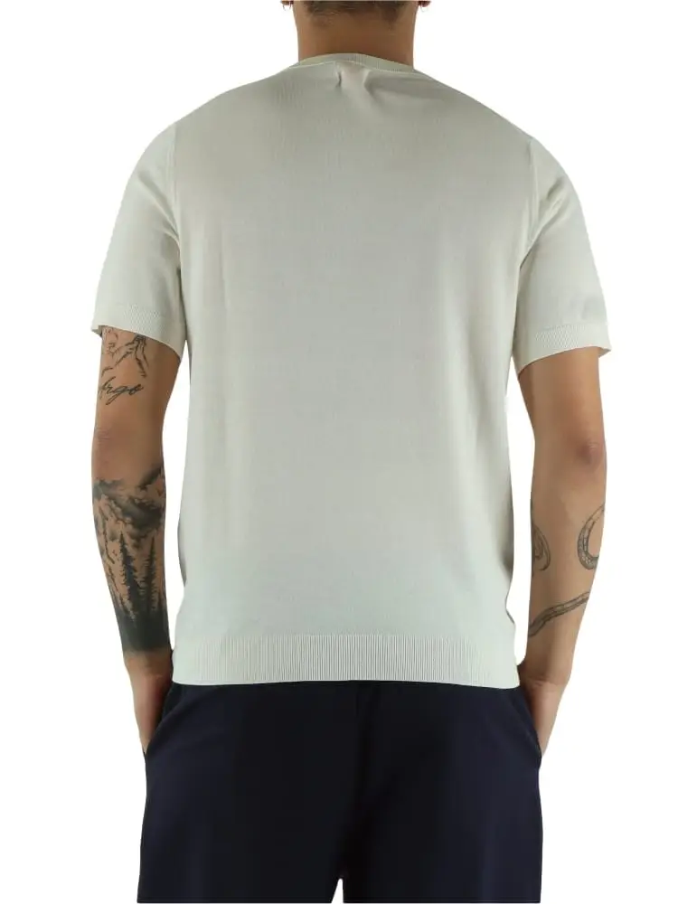 tshirt in maglia bianca uomo mini logo miniatura 2