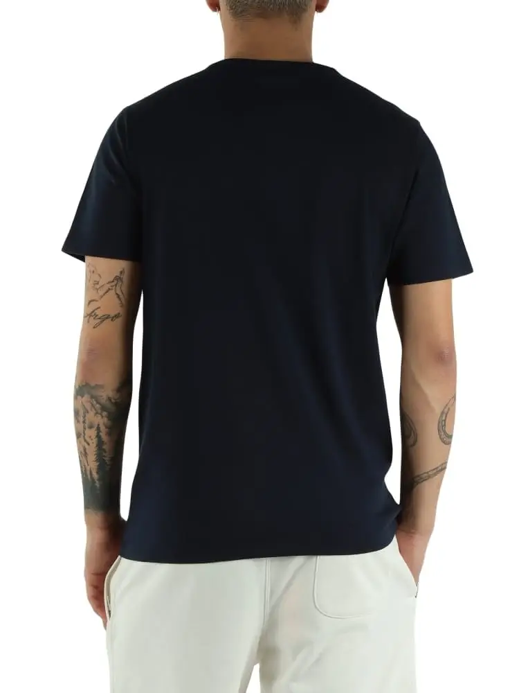 tshirt nera uomo mini logo sul petto miniatura 2