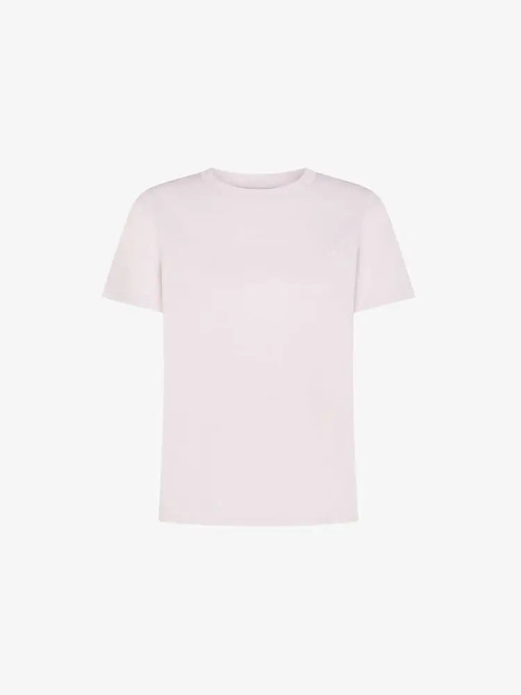 tshirt rosa donna logo con strass sul petto