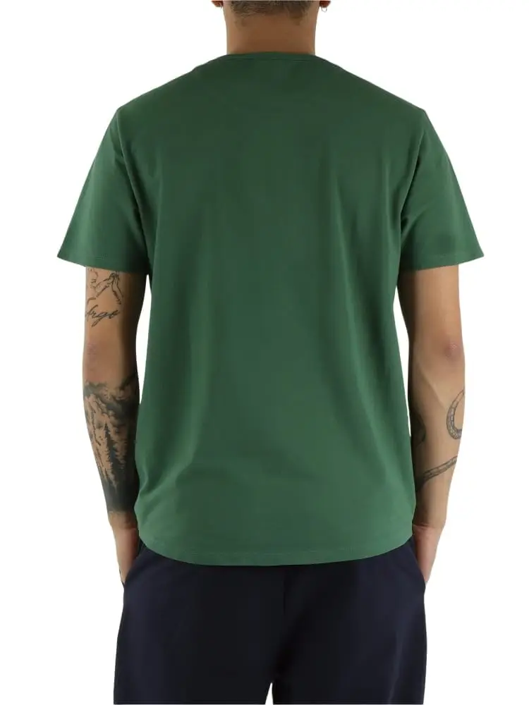 tshirt verde bosco uomo mini logo sul petto miniatura 2