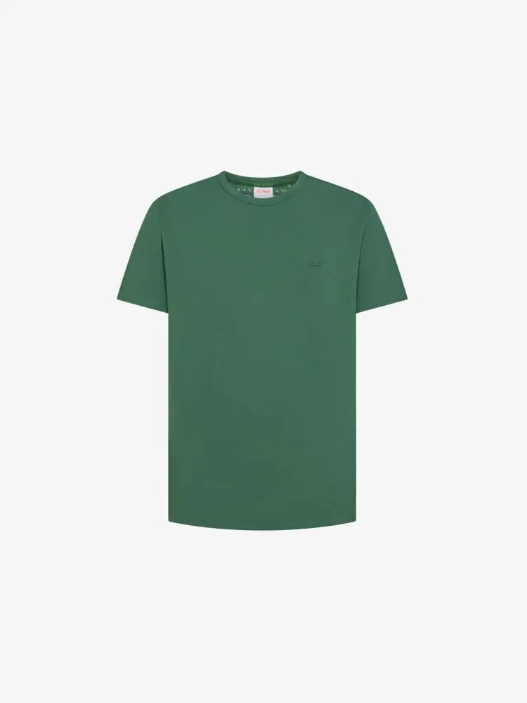 tshirt verde bosco uomo mini logo sul petto