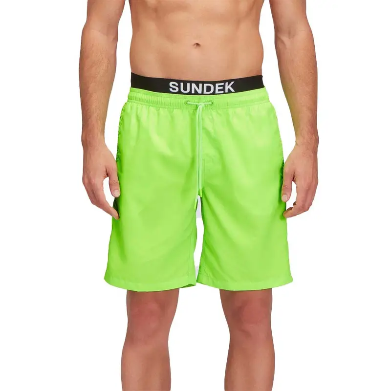 Costume Boxer Lungo Elastico Parlato Lime Uomo XS