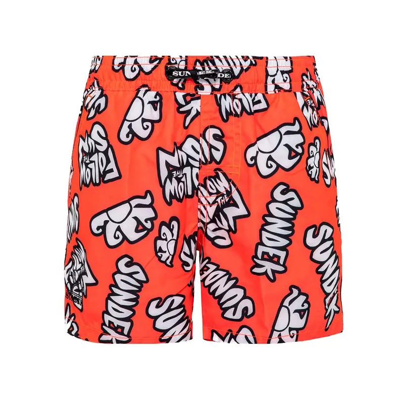 Costume Boxer Multilogo Arancio Bambino 6 Anni