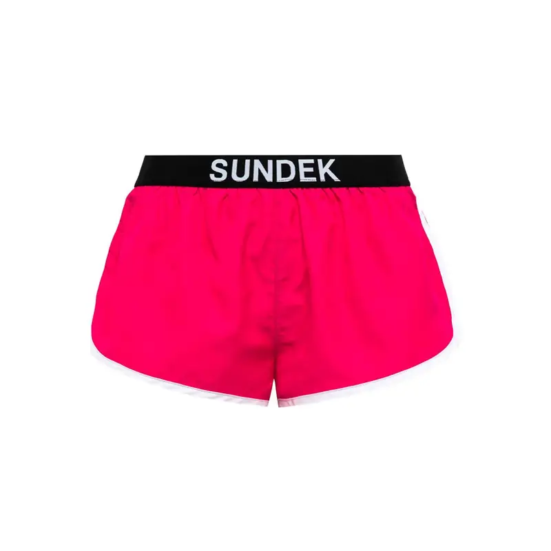 Pantaloncini Mare Logo Parlato Fucsia Donna M