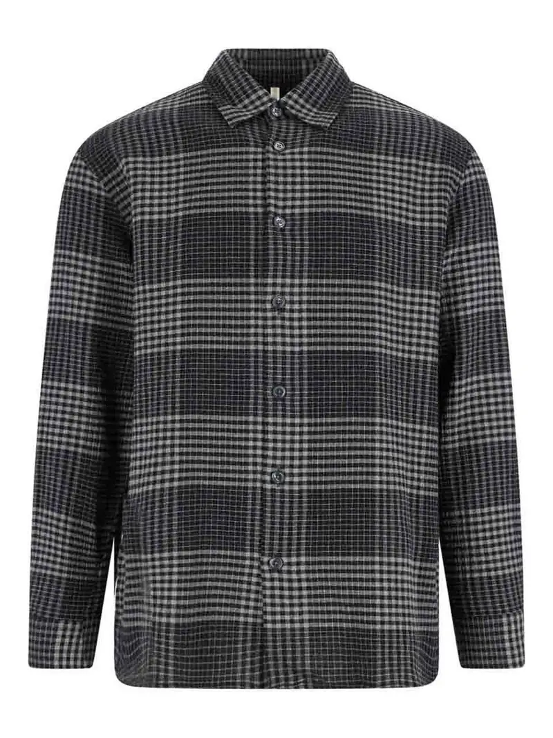 Camicia A Quadri Grigio