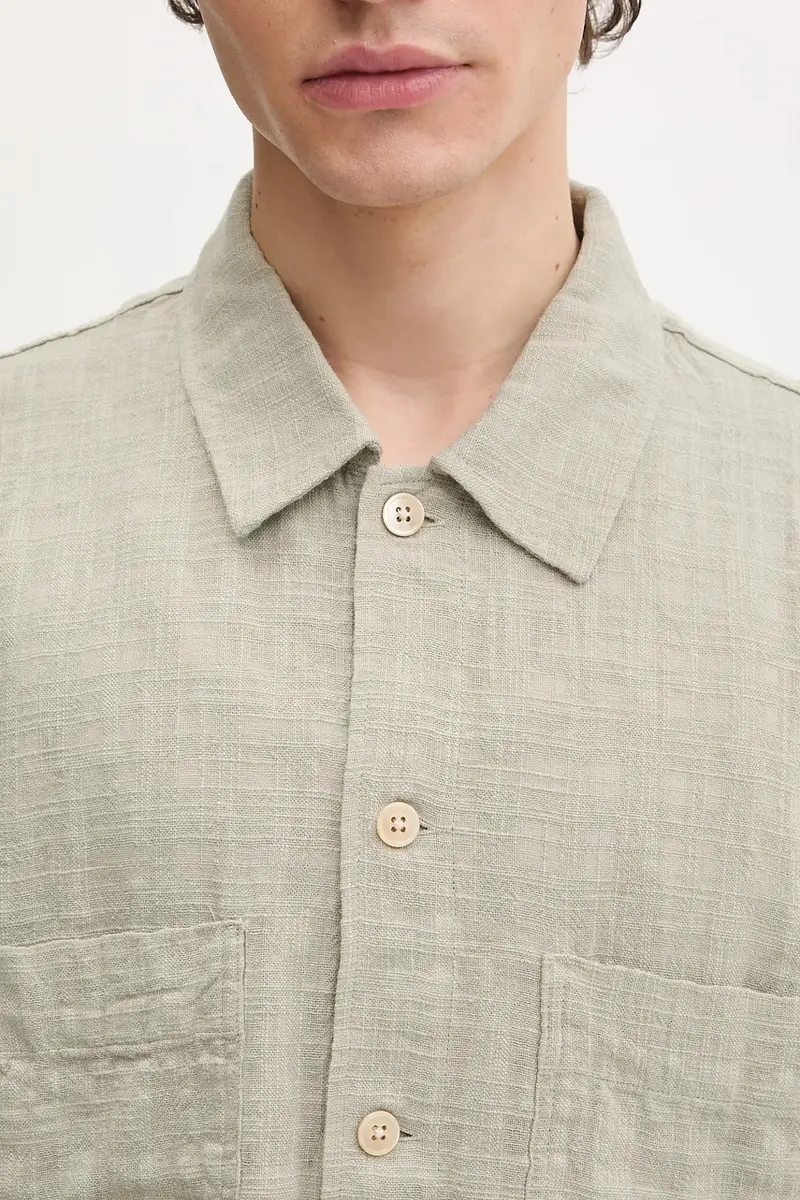 camicia in cotone uomo colore verde 1255 miniatura 5