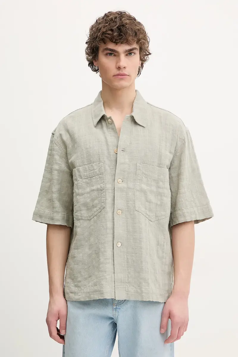 camicia in cotone uomo colore verde 1255