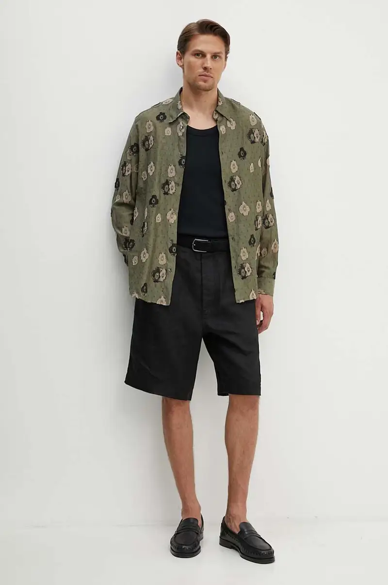 camicia uomo colore verde 1224 miniatura 3