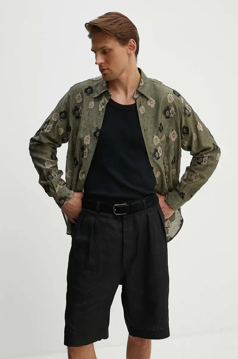 camicia uomo colore verde 1224 miniatura 5