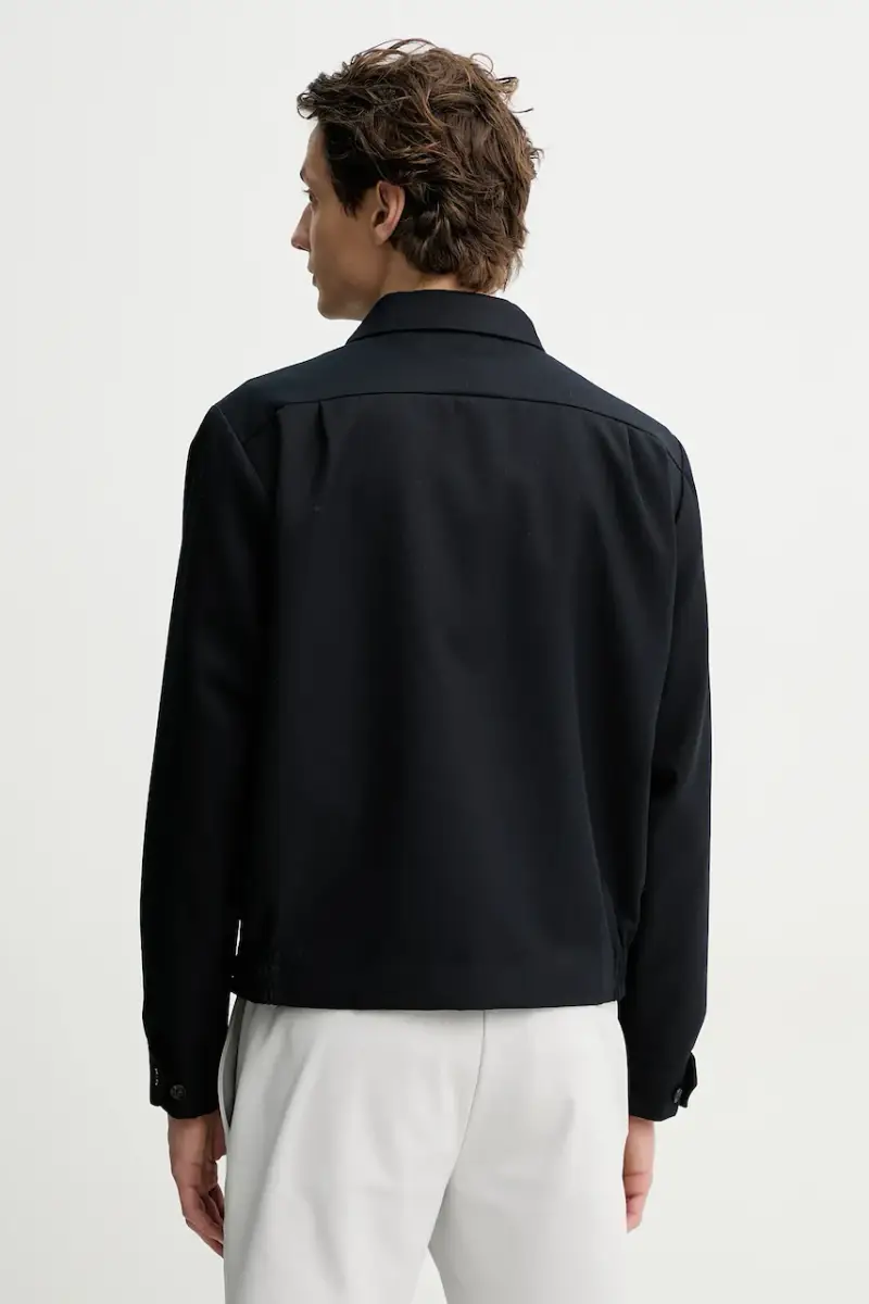 giacca in misto lana colore blu navy 4173 miniatura 3