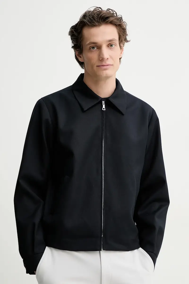 giacca in misto lana colore blu navy 4173 miniatura 4