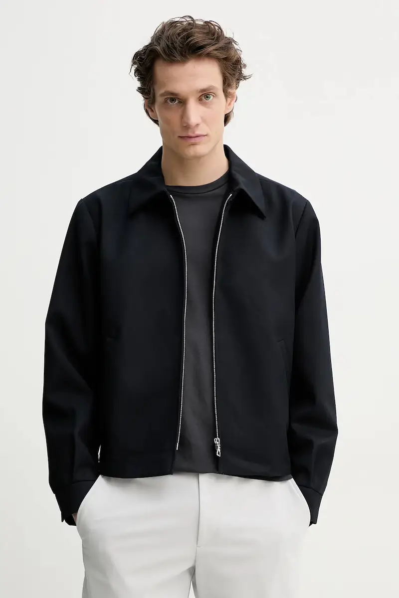 giacca in misto lana colore blu navy 4173