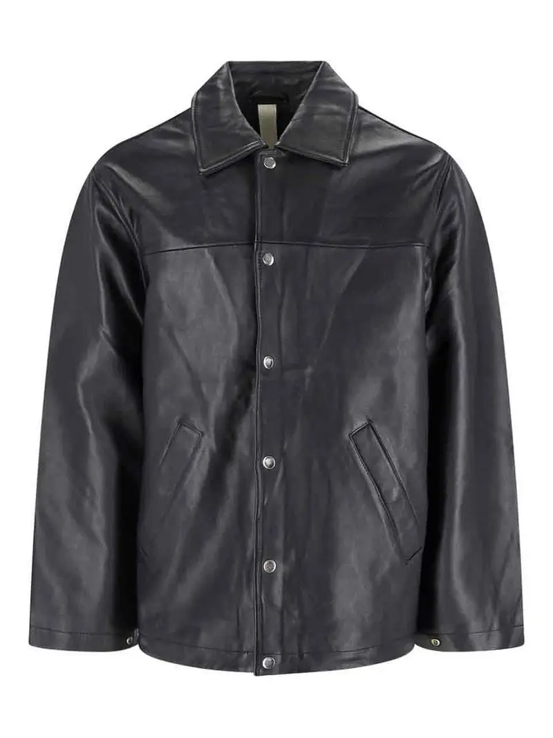 Giacca In Pelle Di Agnello Nero