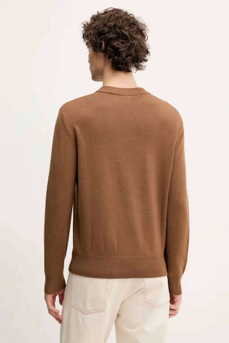 maglione in lana uomo colore marrone 3039 miniatura 3