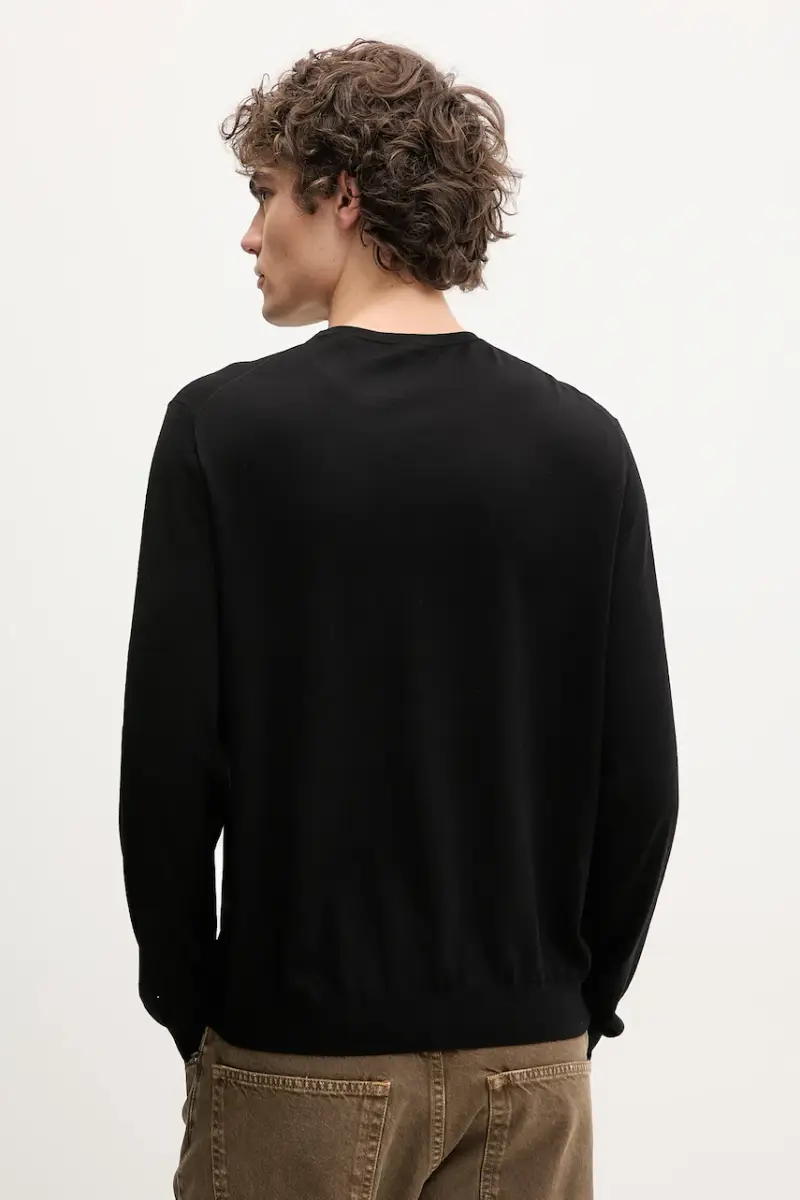 maglione in lana uomo colore nero 3062 miniatura 3