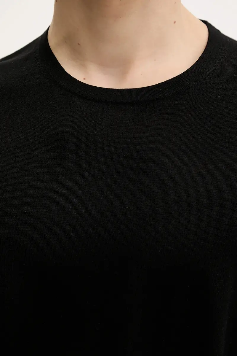 maglione in lana uomo colore nero 3062 miniatura 5