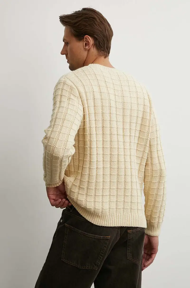 maglione in misto lana uomo colore giallo 3049 miniatura 3